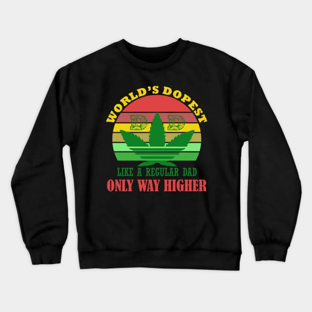 world's dopest dad retro Crewneck Sweatshirt by RedLineStore